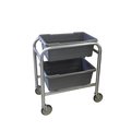 Daphnes Dinnette 2 Lug Aluminum Carts, 33 x 16.5 x 28.5 in. DA2638053